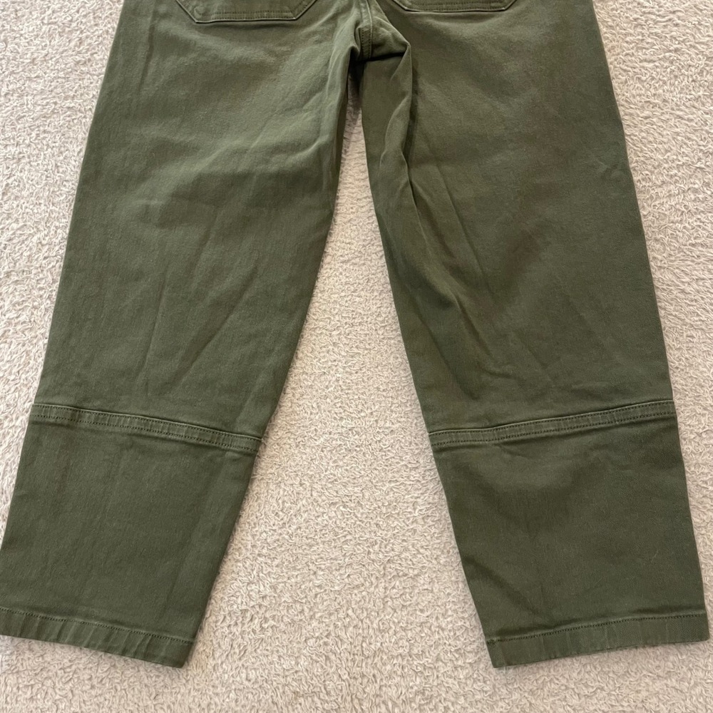 Everlane The Utility Barrel Pant Womens 4R Green High Rise Organic Cotton - Picture 8 of 13